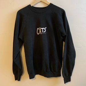Vintage Cats Musical Sweatshirt Womens XL (fits more like a large)